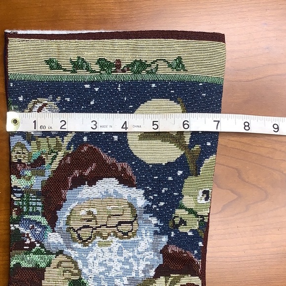 Greenbrier International Tapestry Santa’s Sleigh Christmas Stocking - Picture 8 of 8